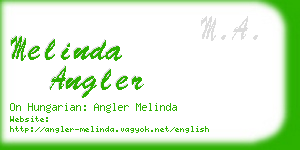 melinda angler business card